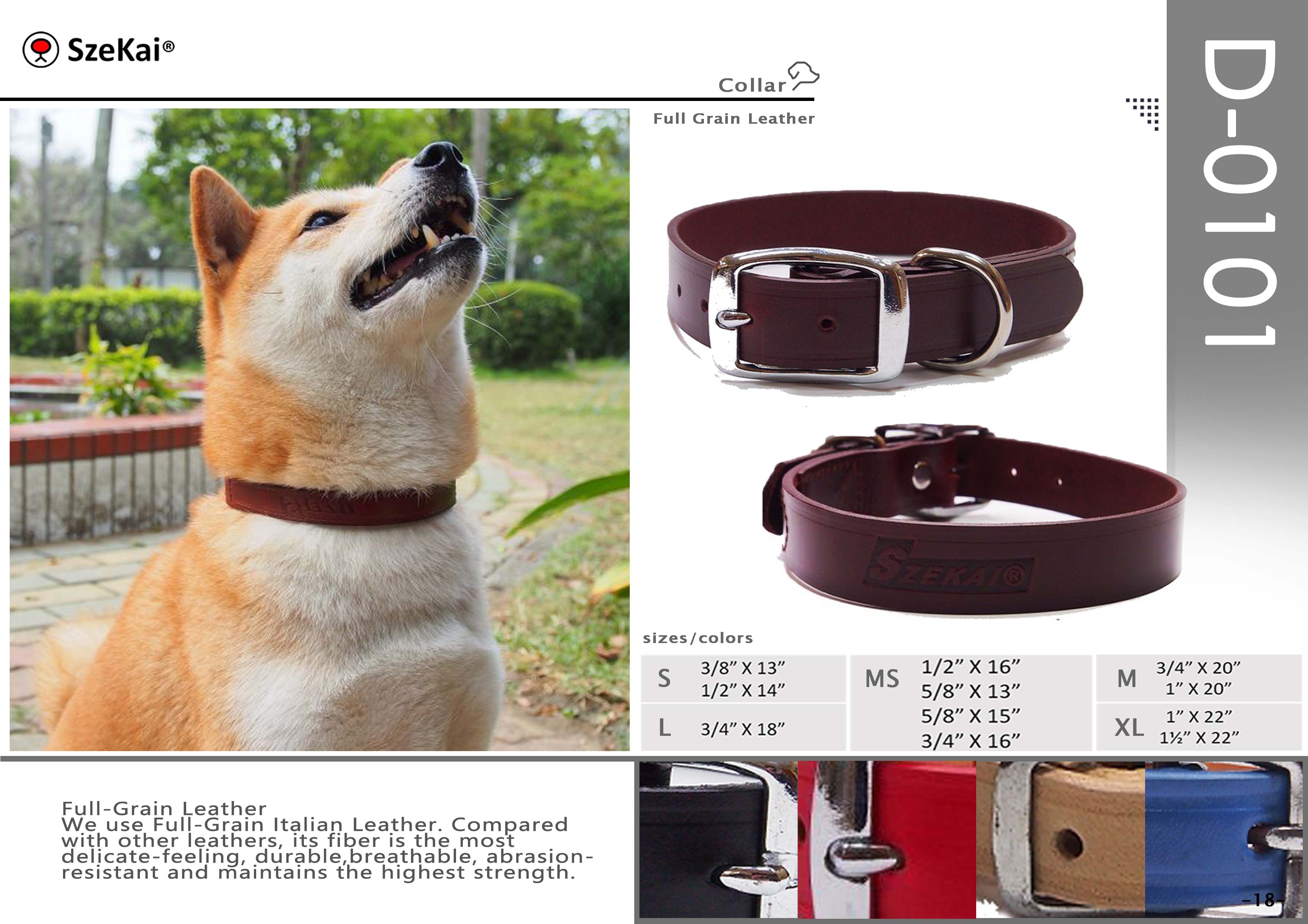 Full Grain Leather Collar